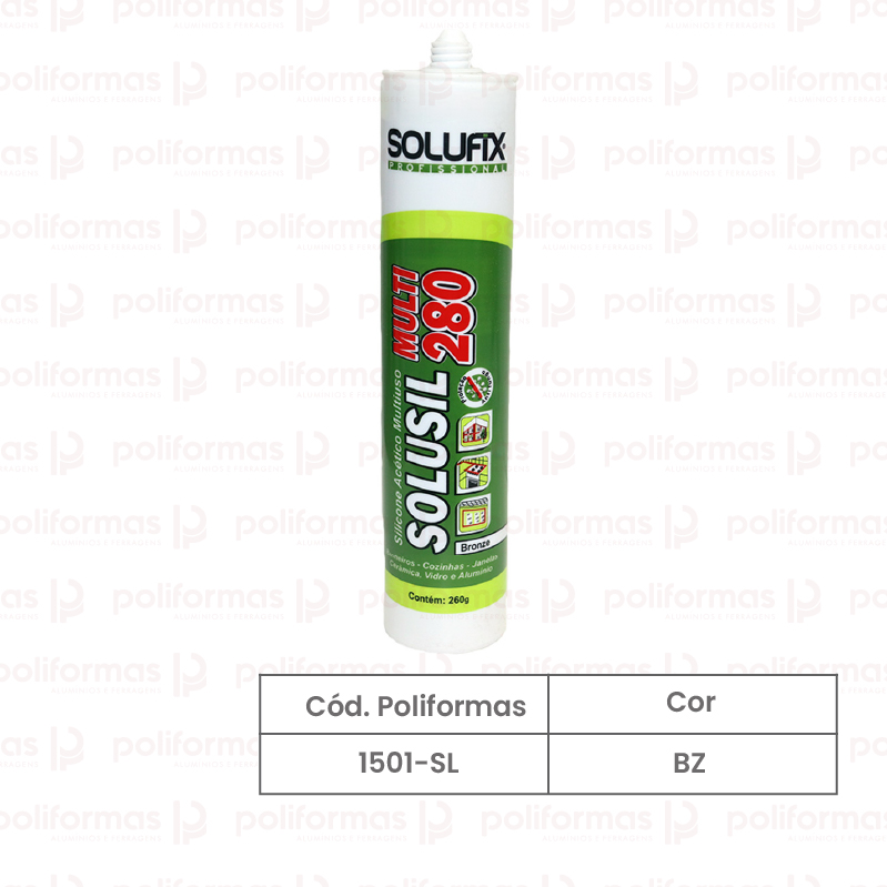 Silicone acético Solufix 260g