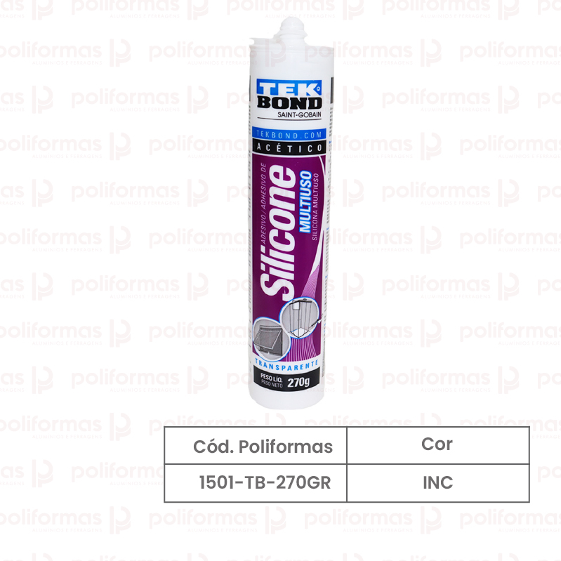 Silicone acético Tek Bond 270g (multiuso)